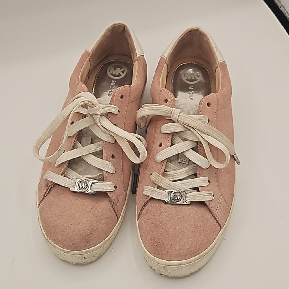 Michael Kors Blush Pink Suede Sneakers 7.5